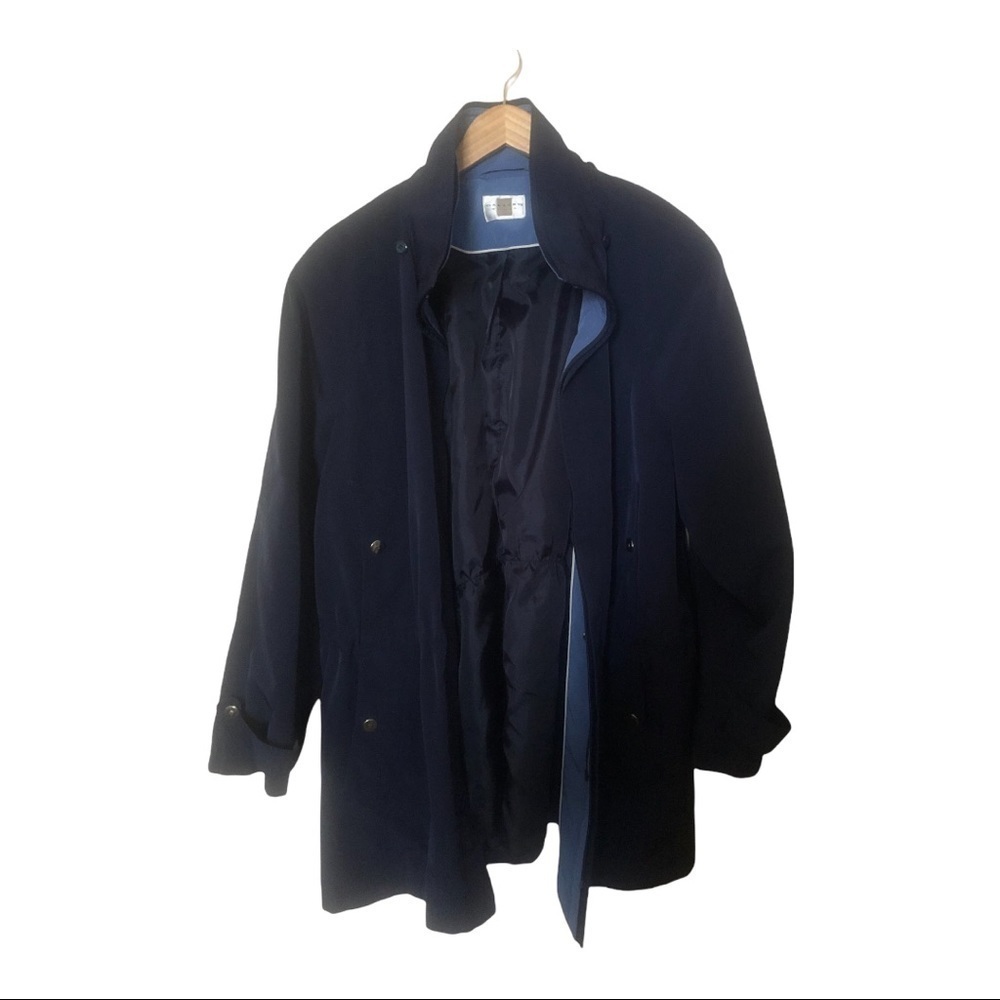Navy Bleu Zipper Coat Mid  Length Size   in Excellent Used  Cond.